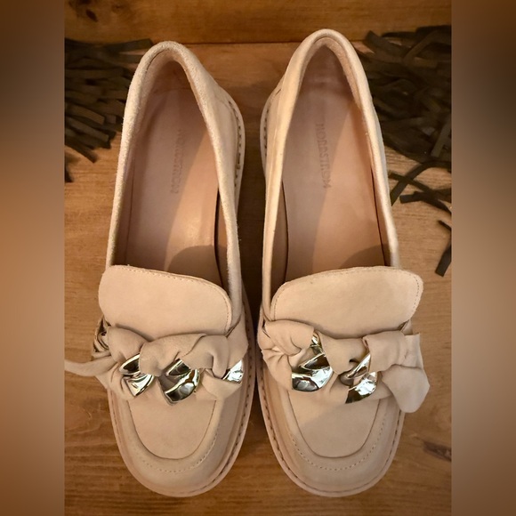 Nordstrom Trinity Lug Sole Leather Loafer in Pink Peach Size 5 NEW NEVER WORN - Picture 4 of 10